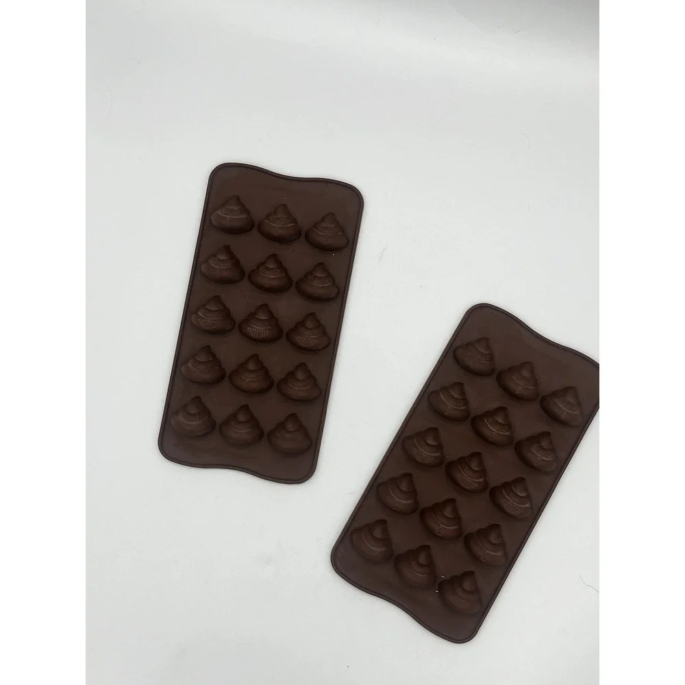 2 Pcs Poo Emoji Crystal Epoxy Mold Baking Mold/cake Chocolate Candy Molds